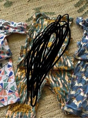 Mini Boden Green Tiger Print Sleeveless Pajama Set